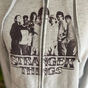 Stranger Things Netflix Gray Hoodie medium